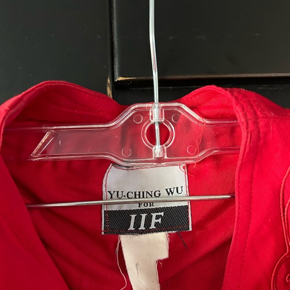 80s M L Vintage IIF Red Maxi western designer Yu-Ching Wu dress - Picture 4 of 4